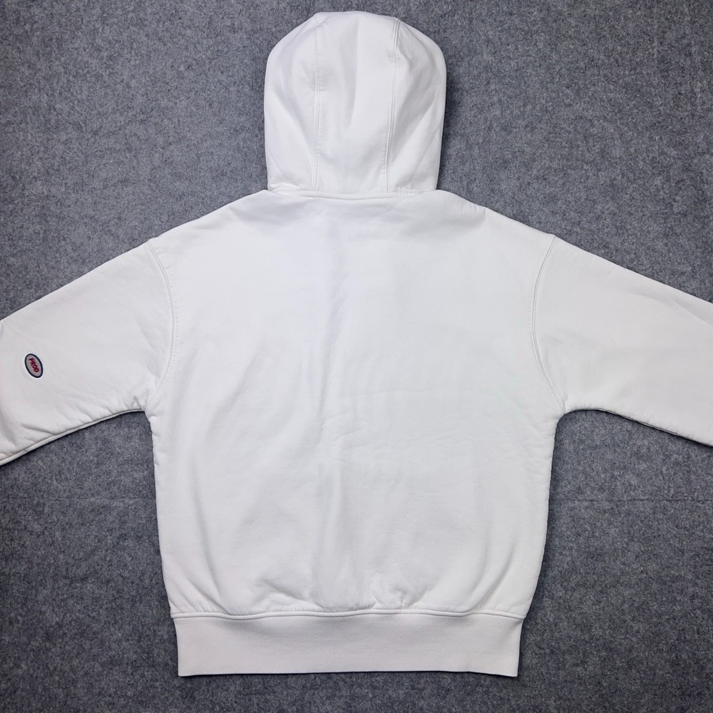 Prod Bldg Hoodie Womens XL White Japanese Chinese‎ Hooded Pullover Sweatshirt - Picture 9 of 13